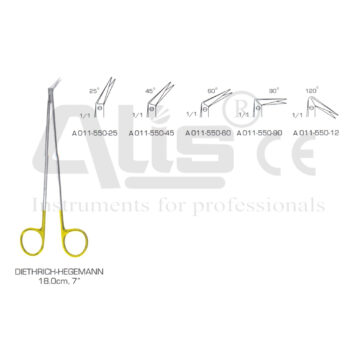 Diethrich Hegemann vascular surgical scissors with tungsten carbide edges