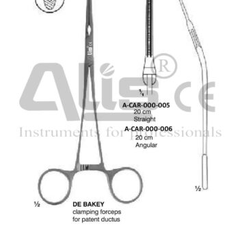 DE BAKEY CLAMPING FORCEPS FOR PATENT DUCTUS