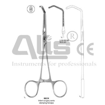 BECK INFANT SURGERY AORTA CLAMPING FROCEPS