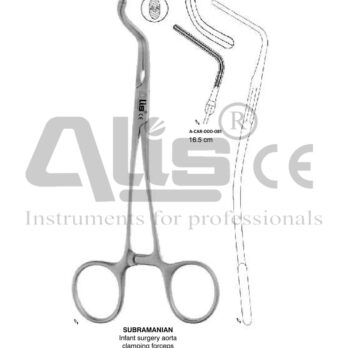 SUBRAMANIAN INFANT SURGERY AORTA CLAMPING FORCEPS