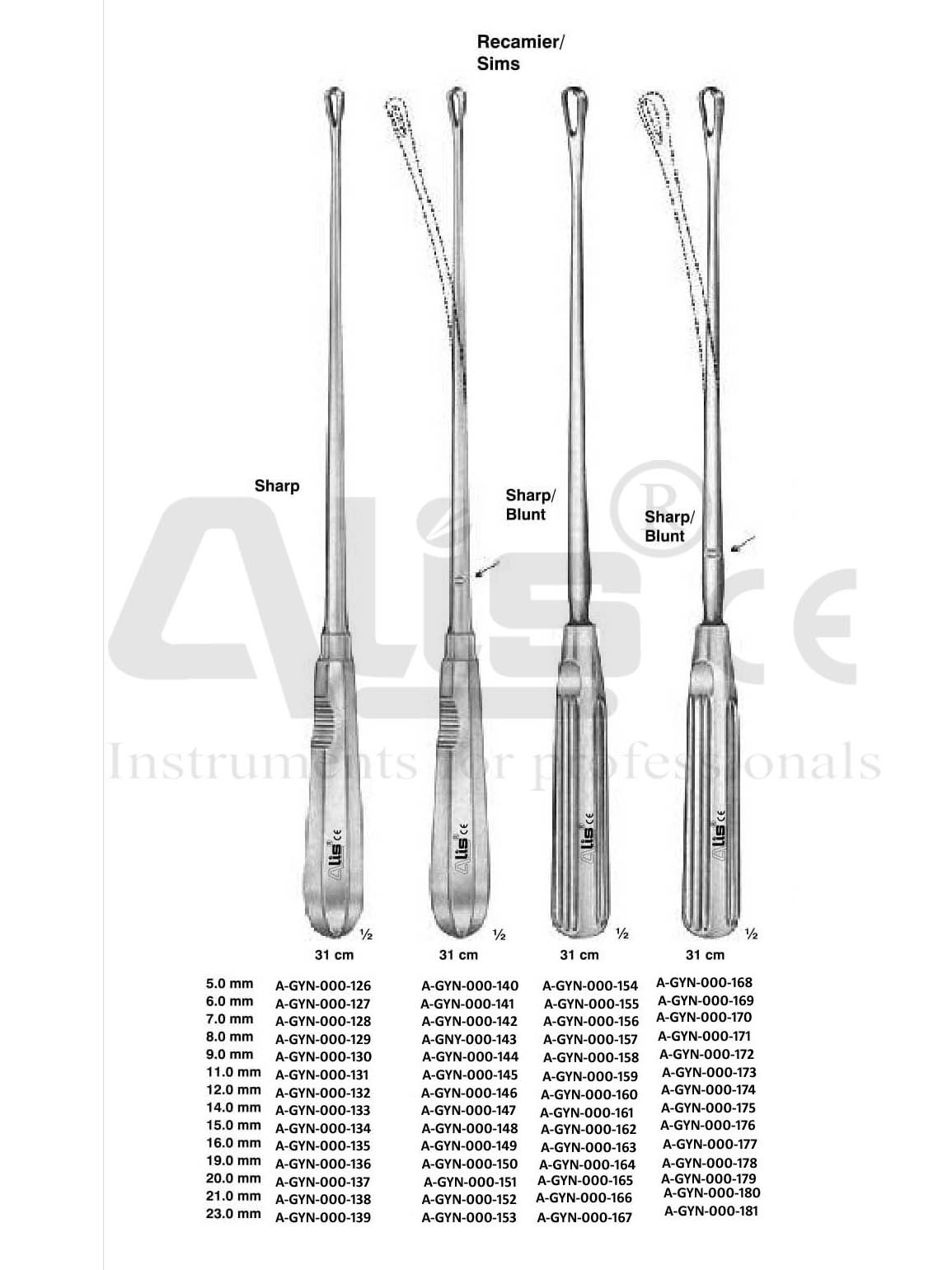 Recamier Sims Surgical Instruments