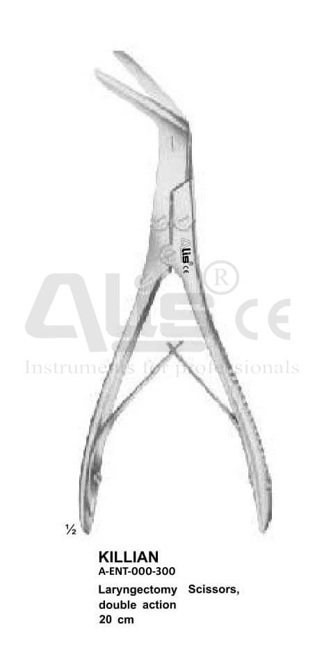 Killian laryngectomy scissors