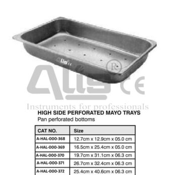 High Side Perforated Mayo Trays