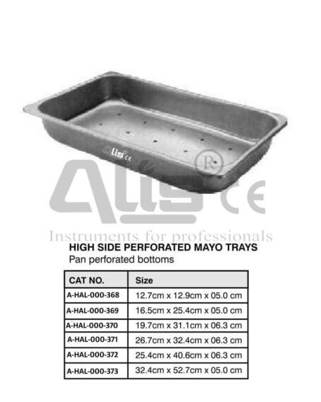 High Side Perforated Mayo Trays