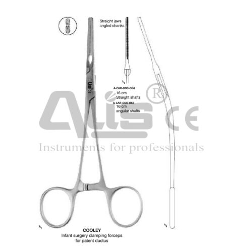 COOLEY INFANT SURGERY CLAMPING FORCEPS FOR PATENT DUCTUS