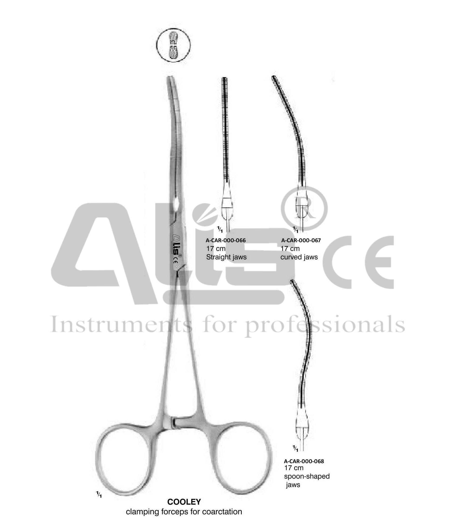 COOLEY CLAMPING FORCEPS FOR COARCTATION