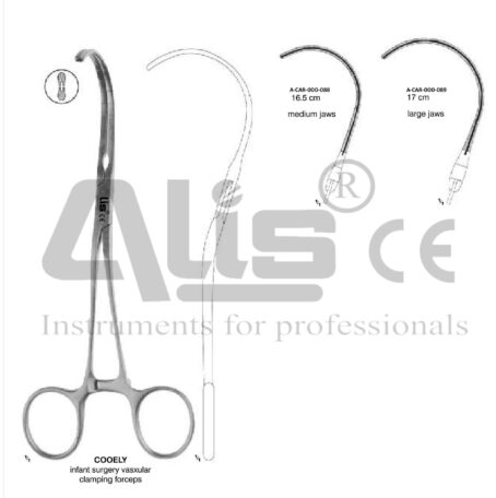 COOLEY INFANT SURGERY VASCULAR CLAMPING FORCEPS
