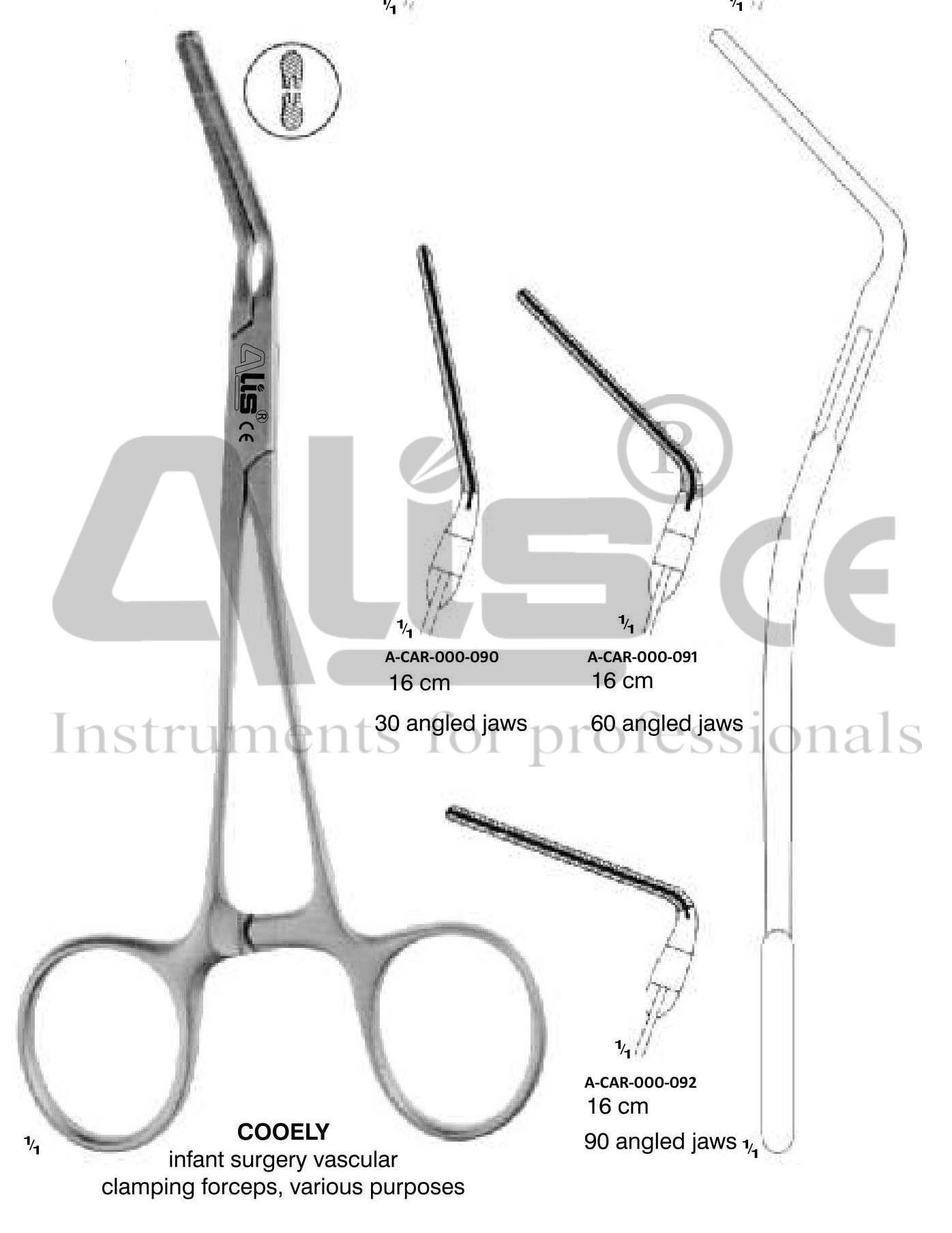 COOLEY INFANT SURGERY VASCULAR CLAMPING FORCEPS VARIOUS PURPOSES
