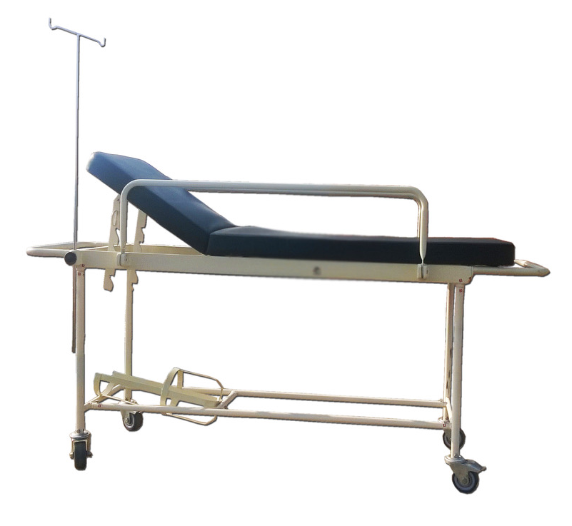 EXAMINATION STRETCHER TROLLEY EXTRA HEAVY WITH MANUAL BACK REST