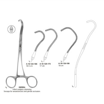 DERRA INFANT SURGERY CLAMPING FORCEPS FOR ANASTOMOSIS AND PARTIAL OCCLUSION