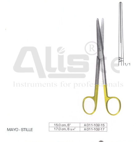 Mayo Stille surgical scissors with tungsten carbide edges