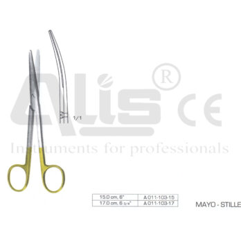 Mayo Stille surgical scissors with tungsten carbide edges