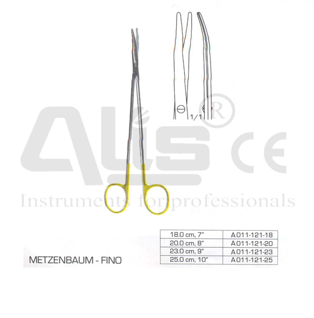 Metzenbaum fino surgical scissors with tungsten carbide edges