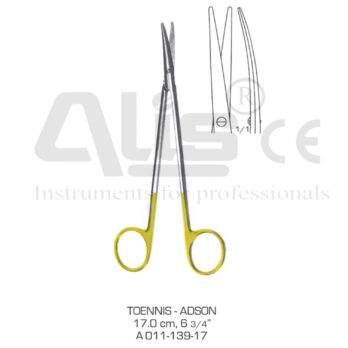 Toennis Adson surgical scissors with tungsten carbide edges